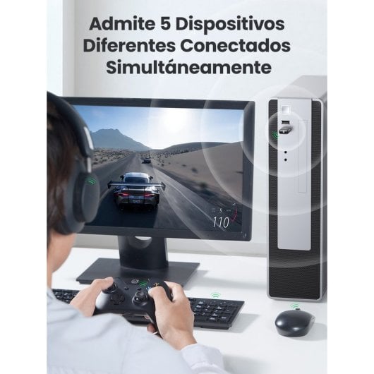 Ugreen 80889 Adaptador USB Bluetooth 5.0 Preto