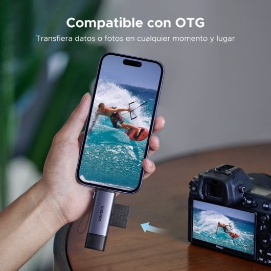 Ugreen 50706 Leitor de Cartões USB/Micro-USB Prateado