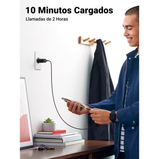 Ugreen 10191 Cargador Carga Rápida 20W USB-C Negro