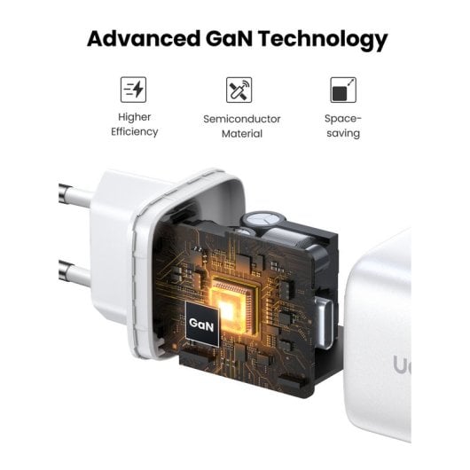 Chargeur Ugreen Nexode Gan 45w Blanc