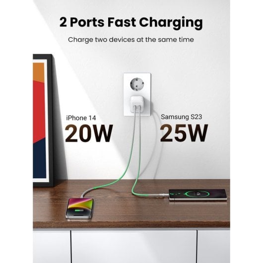 Chargeur Ugreen Nexode Gan 45w Blanc