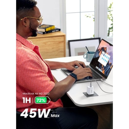 Chargeur Ugreen Nexode Gan 45w Blanc