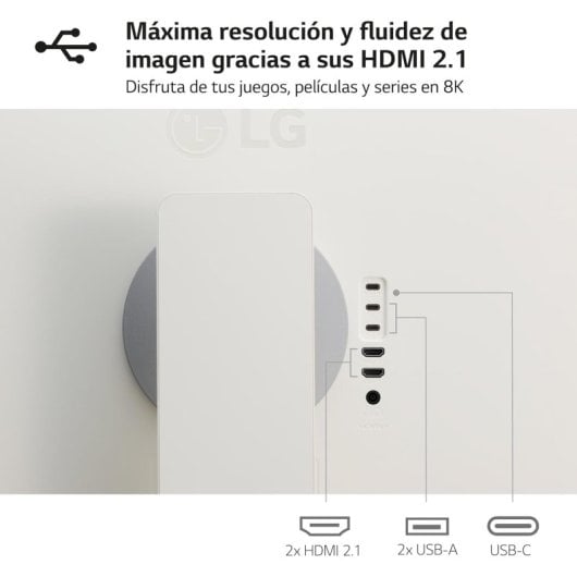 LG MyView Smart Monitor 32SR85U-W 31.5" LED IPS UltraHD 4K com Altifalantes, Altura Ajustável, USB-C e Webcam