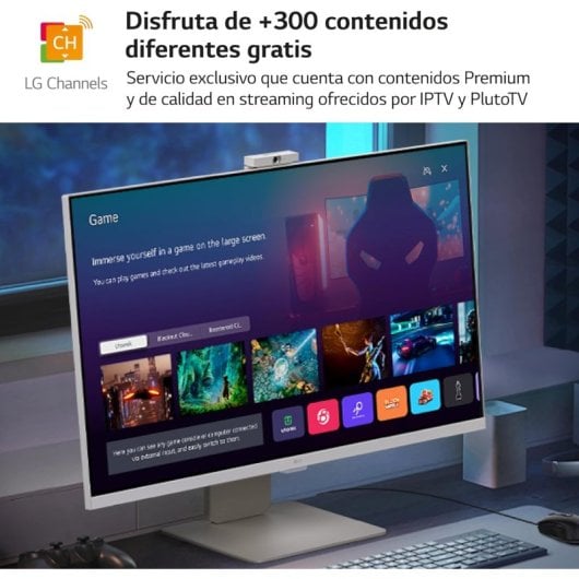 LG MyView Smart Monitor 32SR85U-W 31.5" LED IPS UltraHD 4K com Altifalantes, Altura Ajustável, USB-C e Webcam