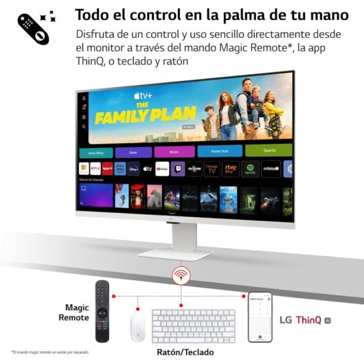 LG MyView Smart Monitor 32SR85U-W 31.5" LED IPS UltraHD 4K com Altifalantes, Altura Ajustável, USB-C e Webcam