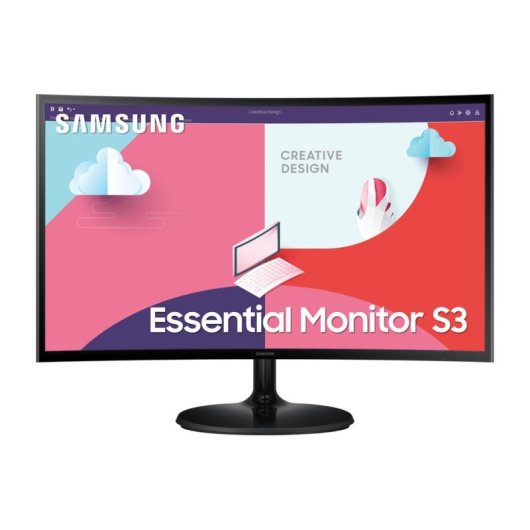 Monitor Samsung Essential S36C 24" FullHD 75Hz VA Curvo FreeSync Flicker Free