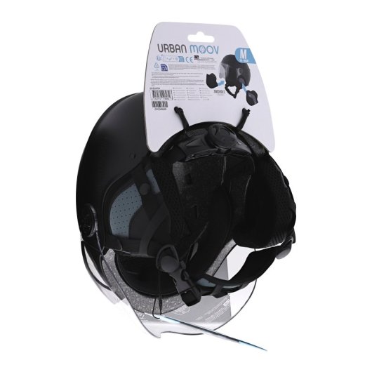 Casque de Protection TnB avec Visière pour Trottinette/Skateboard/Roller Taille M/L 55-57cm Noir Homologué