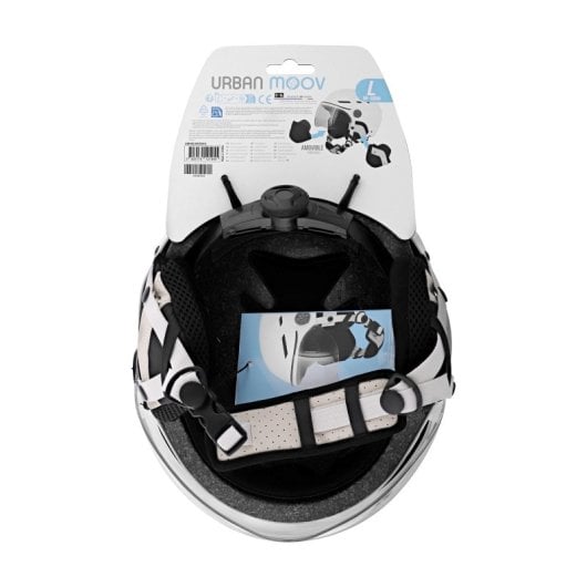 Casque de Protection TnB avec Visière pour Trottinette/Skate/Roller Taille L/XL 58-61cm Blanc Homologué