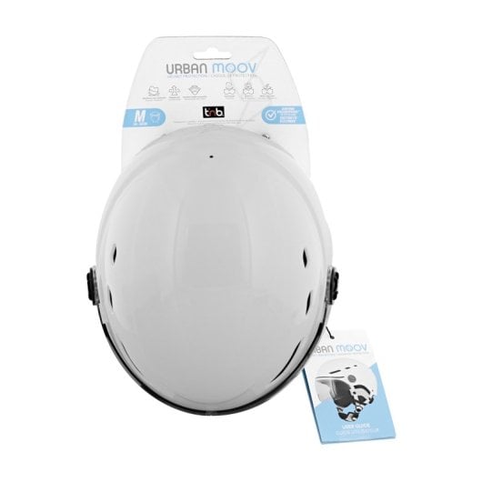 Casque de Protection TnB avec Visière pour Trottinette/Skateboard/Roller Taille M/L 55-57cm Blanc Homologué
