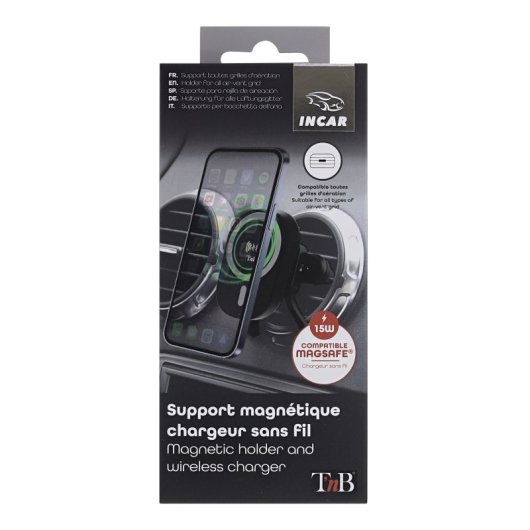 TnB CHAIRPRO Soporte Magnético Universal Smartphone para Coche con Carga Inalámbrica 15W MagSafe