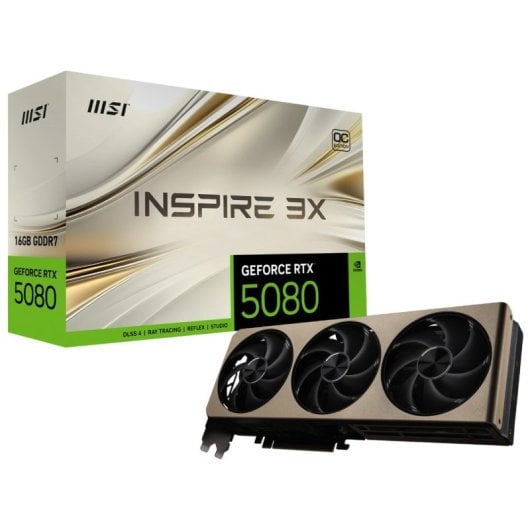 MSI GeForce RTX 5080 INSPIRE 3X OC 16GB GDDR7 Reflex 2 RTX AI DLSS4