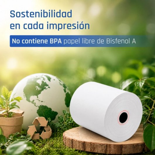 iggual Pack 50 Rollos Papel Térmico sin BPA 80x80mm