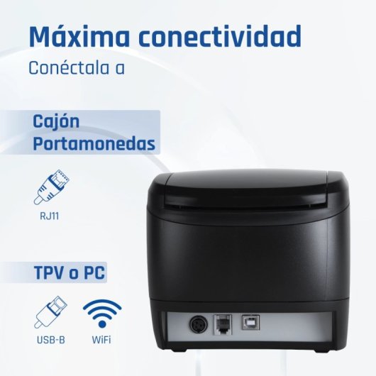 iggual TP EASY 80 Thermo-Ticketdrucker USB+RJ11 WiFi Schwarz