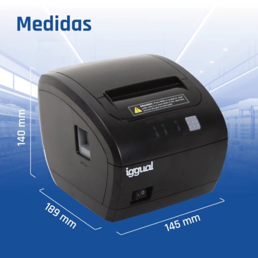 iggual TP EASY 80 Thermo-Ticketdrucker USB+RJ11 WiFi Schwarz