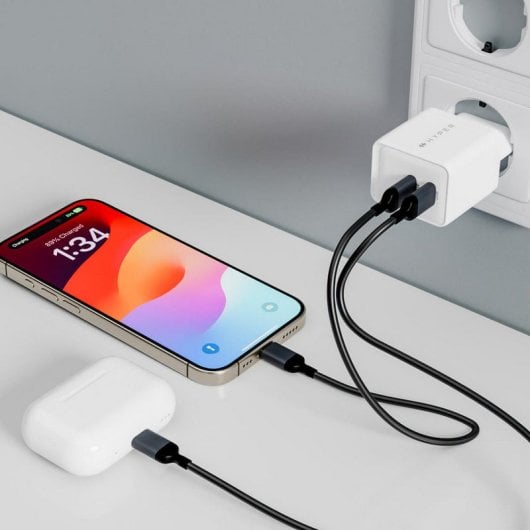 Hyper HJG35EU HyperJuice Carregador USB-C de 35 W GanN para Smartphone e Tablets Branco