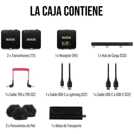 Rode Wireless GO (Gen 3) Sistema de Micrófono Inalámbrico Compacto para Cámaras y Móviles Negro