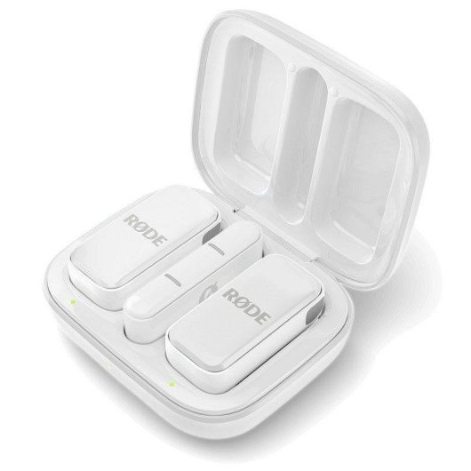 Microfone Rode Wireless Micro USB-C omnidirecional compacto branco