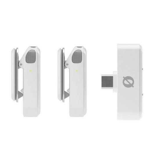 Microfone Rode Wireless Micro USB-C omnidirecional compacto branco