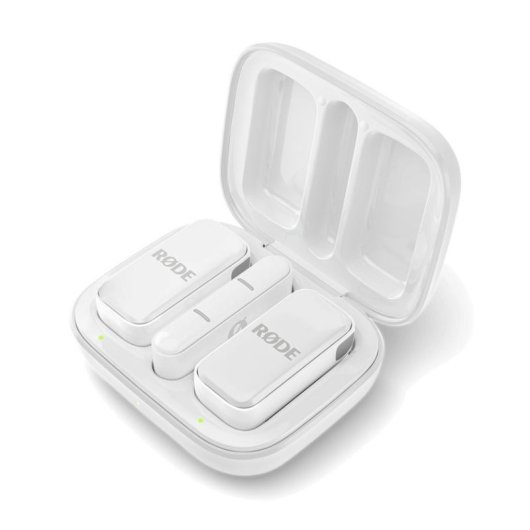 Microfone Rode Wireless Micro USB-C omnidirecional compacto branco