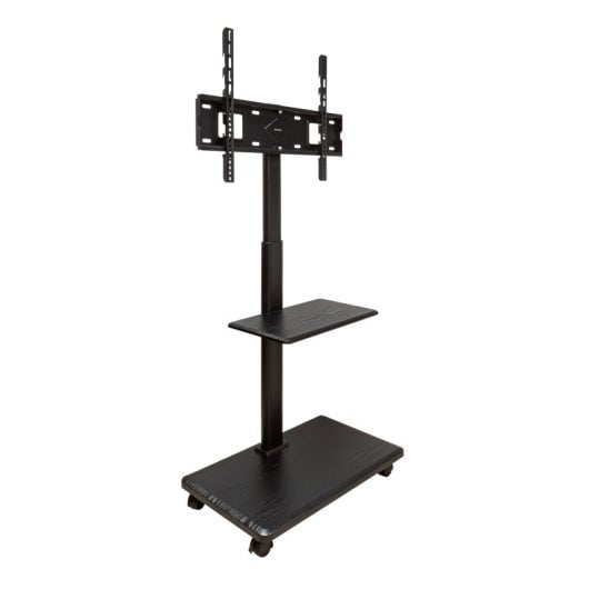 Unykach Boden-TV-Ständer, mobil mit Ablage und höhenverstellbar für 32-75-Zoll-Bildschirme, max. Vesa 600 x 400 mm