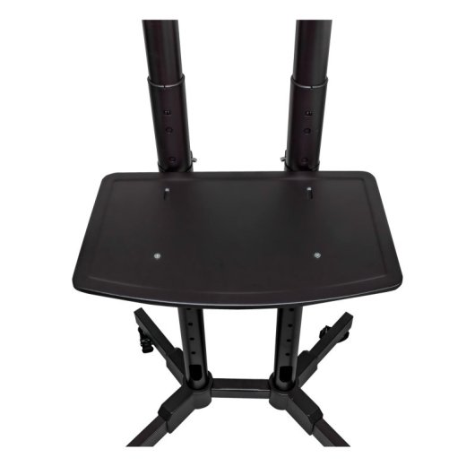 UNYKAch UK501 Supporto da pavimento mobile con ripiani e altezza regolabile per TV VESA 600x400mm e 32-75"