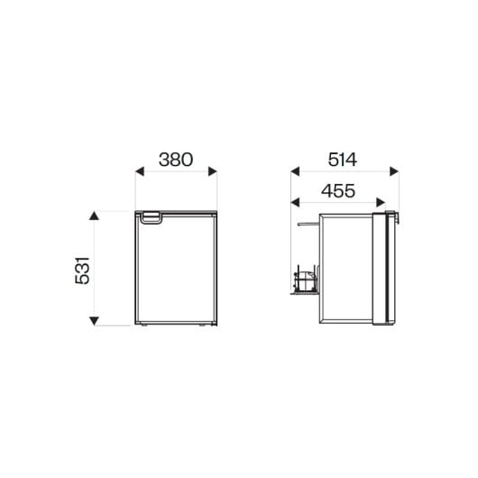 Indelb Cruise 42 - Nevera De 42l, 12/24vcc - 50w - Dimensiones: 520 X 380 X 360mm (al X An X Pr)
