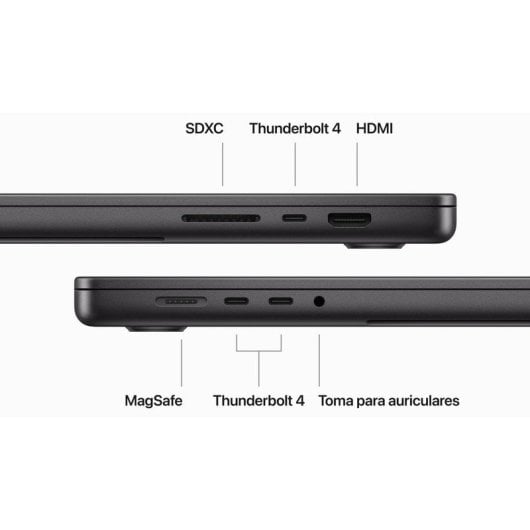 Apple Macbook Pro Apple M3 Max 16 Núcleos/48GB/1TB SSD/GPU 40 Núcleos/14" Negro Espacial