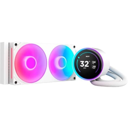 NZXT Kraken Elite 240 RGB Kit de Refrigeração Líquida com Ecrã IPS 240mm Branco
