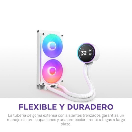 NZXT Kraken Elite 240 RGB Kit de Refrigeração Líquida com Ecrã IPS 240mm Branco