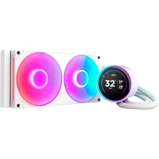 NZXT Kraken Elite 280 RGB Kit de Refrigeração Líquida com Ecrã IPS 280mm Branco