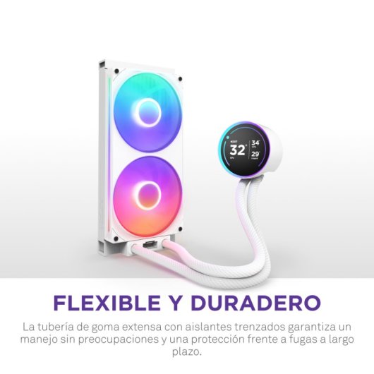 NZXT Kraken Elite 280 RGB Kit de Refrigeração Líquida com Ecrã IPS 280mm Branco