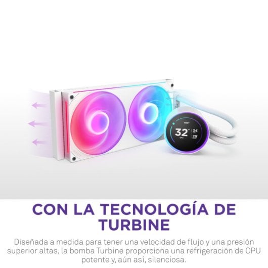 NZXT Kraken Elite 280 RGB Kit de Refrigeração Líquida com Ecrã IPS 280mm Branco