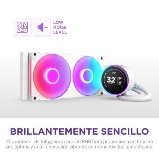 NZXT Kraken Elite 280 RGB Kit de Refrigeração Líquida com Ecrã IPS 280mm Branco