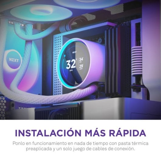 NZXT Kraken Elite 360 RGB Kit de Refrigeração Líquida com Ecrã IPS 360mm Branco