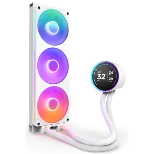 NZXT Kraken Elite 360 RGB Kit de Refrigeração Líquida com Ecrã IPS 360mm Branco