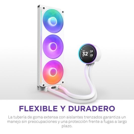 NZXT Kraken Elite 360 RGB Kit de Refrigeração Líquida com Ecrã IPS 360mm Branco