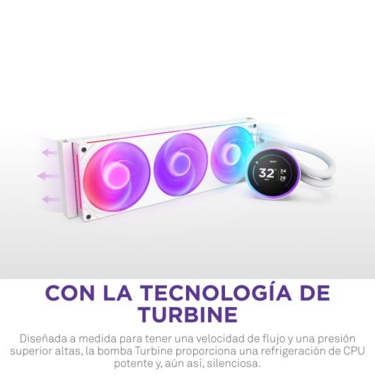 NZXT Kraken Elite 360 RGB Kit de Refrigeração Líquida com Ecrã IPS 360mm Branco