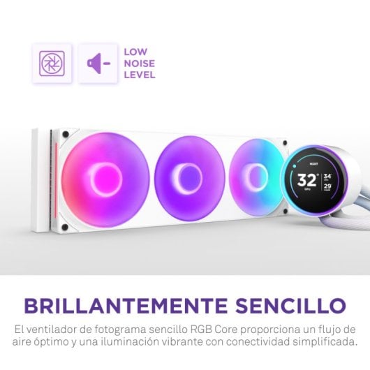 NZXT Kraken Elite 360 RGB Kit de Refrigeração Líquida com Ecrã IPS 360mm Branco