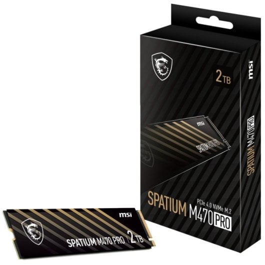 Disque SSD MSI SPATIUM M470 PRO 2 To 6 000 Mo/s NVMe PCIe 4.0 M.2 Gen4