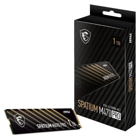 MSI SPATIUM M470 PRO 1TB SSD 6000MB/s NVMe PCIe 4.0 M.2 Gen4