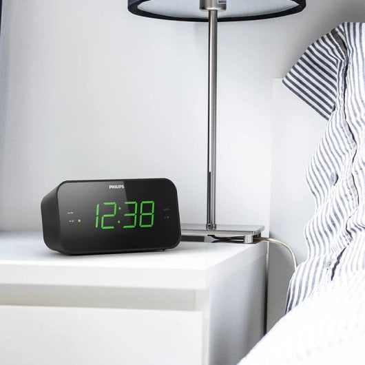 Philips TAR3306/12 Radiodespertador con Pantalla LED Digital y Función de Alarma Dual