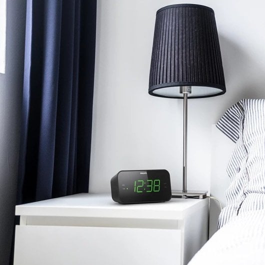 Philips TAR3306/12 Radiodespertador con Pantalla LED Digital y Función de Alarma Dual