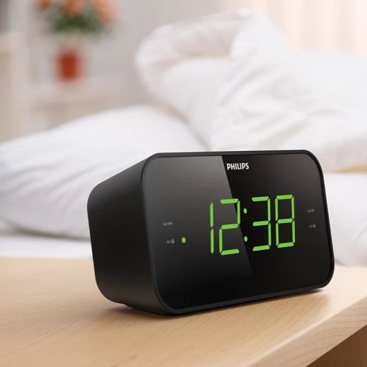 Philips TAR3306/12 Radiodespertador con Pantalla LED Digital y Función de Alarma Dual