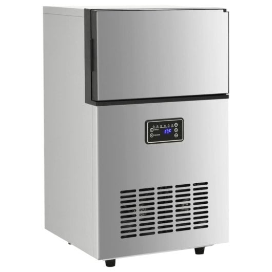 Vidaxl Máquina De Hacer Cubitos De Hielo 45 Kg/24H Plateada
