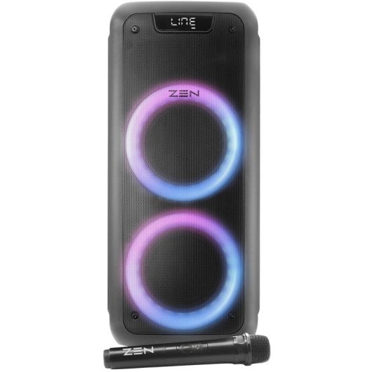 Enceinte Bluetooth Zen Phoenix avec éclairage LED et microphone sans fil 25W RMS Noir