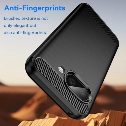 Max Power Digital Funda Fibra de Carbono Carcasa Antigolpes Silicona Negra para Google Pixel 9a