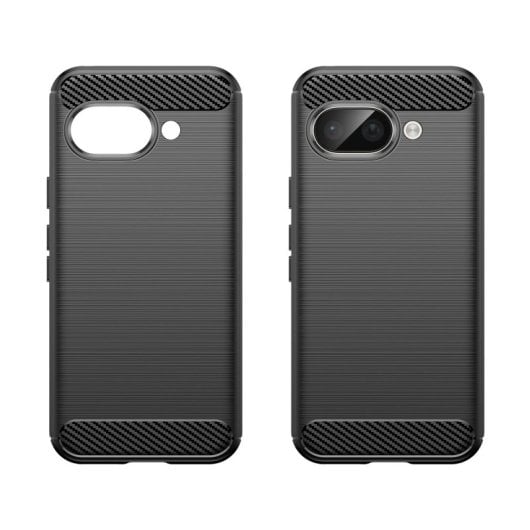 Max Power Digital Funda Fibra de Carbono Carcasa Antigolpes Silicona Negra para Google Pixel 9a