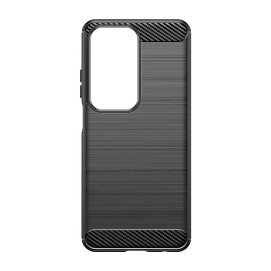 Custodia in silicone antiurto nero Max Power Digital Carbon Fiber per OPPO A80