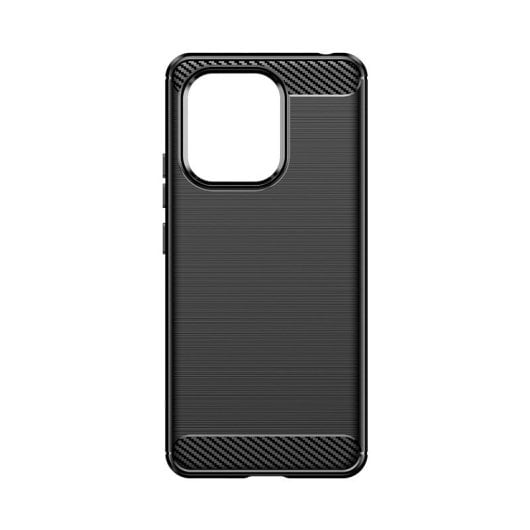 Max Power Digital Funda Fibra de Carbono Antigolpes Silicona Negra para Xiaomi Redmi Note 13 4G