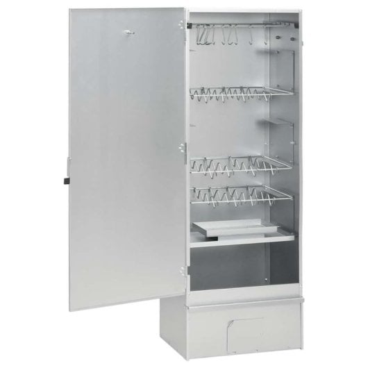 Vidaxl 3187617 Defumador com Mesa em Aço Galvanizado